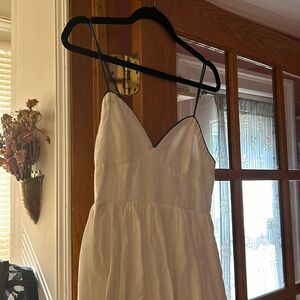 Maeve seamed contrast midi dress Anthropologie